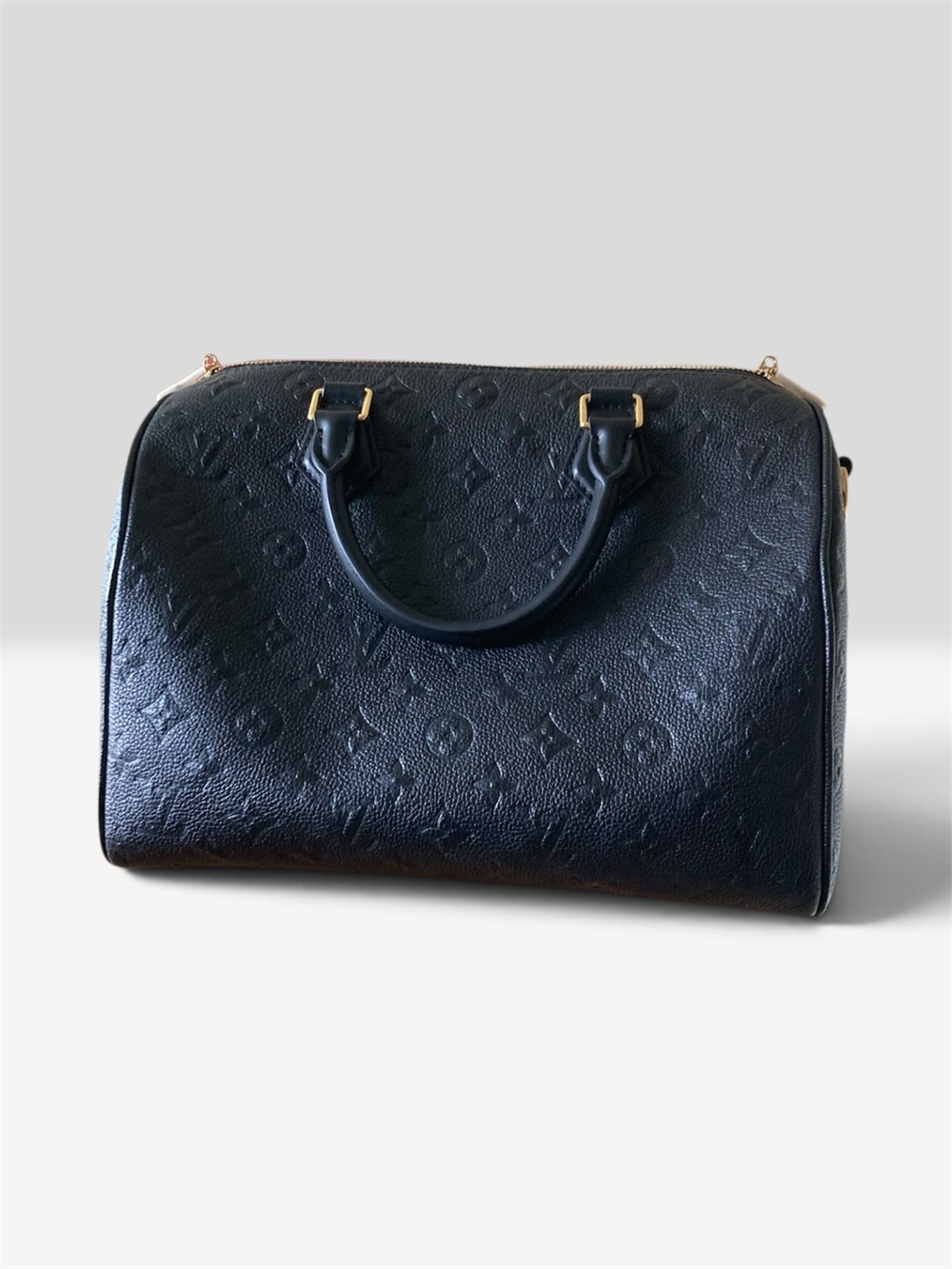 Black logo soft speedy monogram bag - Picture 3 of 16